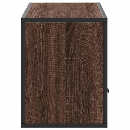 Tv-bord 100x31x39,5 cm konstrueret træ og metal brunt eg