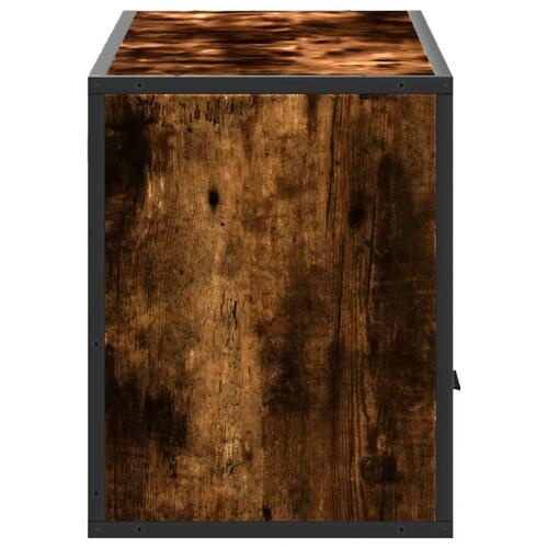 Tv-bord 100x31x39,5 cm konstrueret træ og metal røget egetræ