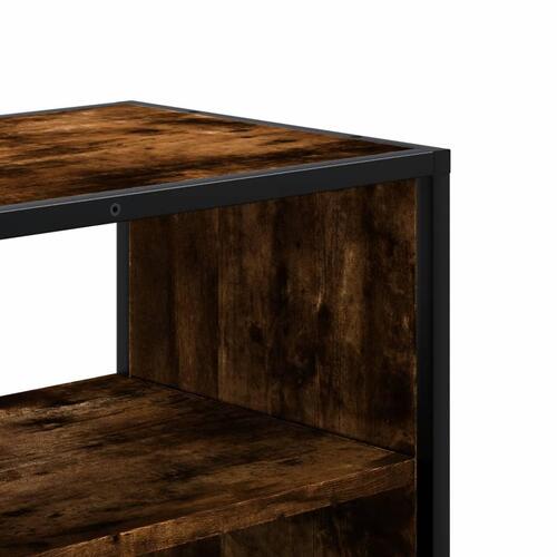 Tv-bord 100x31x39,5 cm konstrueret træ og metal røget egetræ