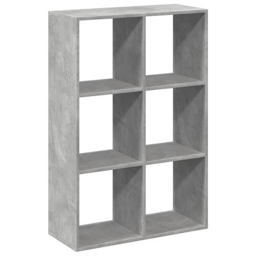Bogreol/rumdeler 69,5x29x103,5 cm konstrueret træ betongrå