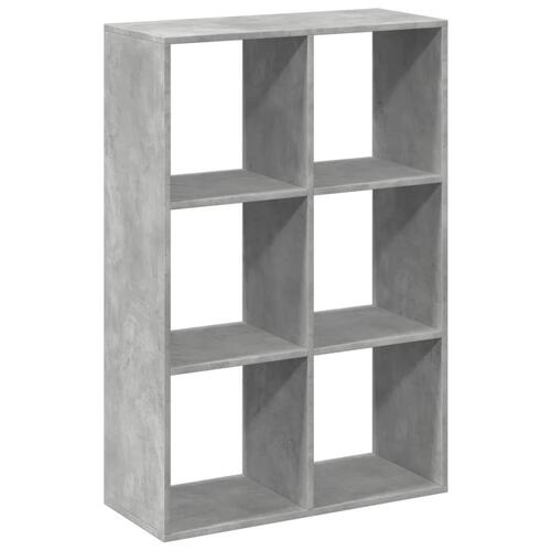 Bogreol/rumdeler 69,5x29x103,5 cm konstrueret træ betongrå