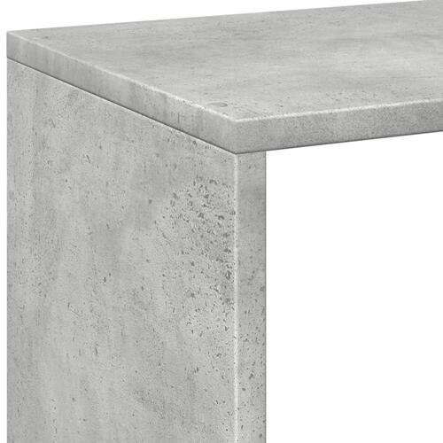 Bogreol/rumdeler 69,5x29x103,5 cm konstrueret træ betongrå