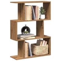 Bogreol/rumdeler 70x24x97 cm 3 niveauer konstrueret træ kunsteg
