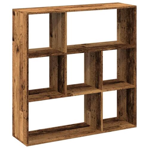 Bogreol/rumdeler 102x29x103,5 cm konstrueret træ antikt træ