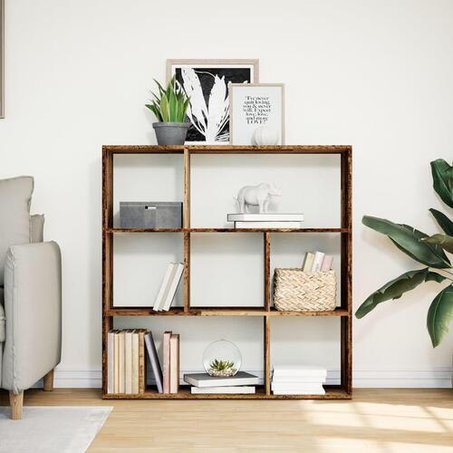 Bogreol/rumdeler 102x29x103,5 cm konstrueret træ antikt træ