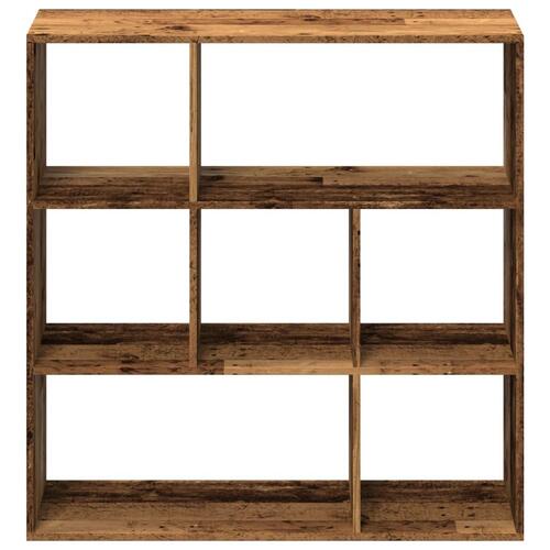 Bogreol/rumdeler 102x29x103,5 cm konstrueret træ antikt træ