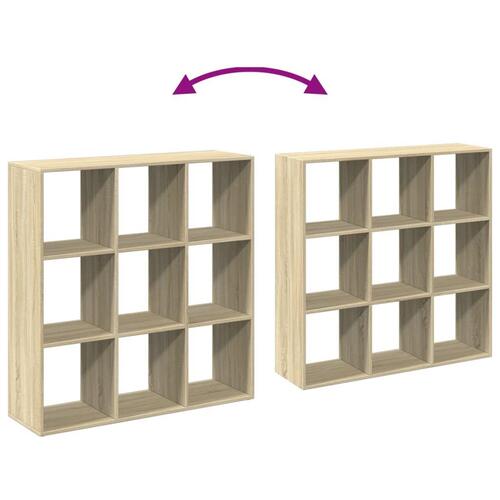 Bogreol/rumdeler 102x29x103,5 cm konstrueret træ sonoma-eg