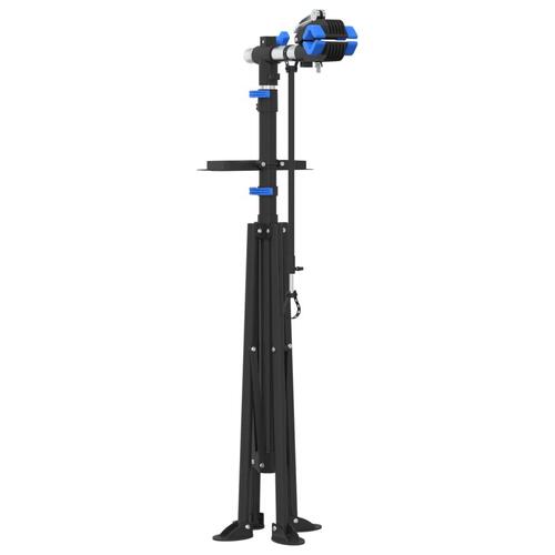 Reparationsstativ til cykler 108-188 cm foldbart stål blå