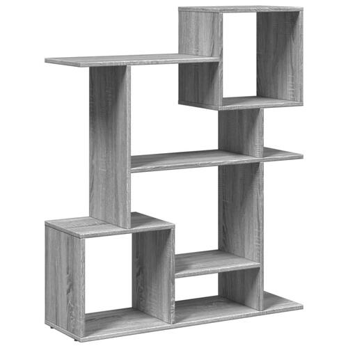 Bogreol/rumdeler 92x29x112 cm konstrueret træ grå sonoma-eg