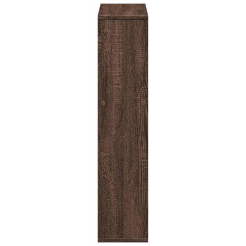 Bogreol 63x20x90 cm konstrueret træ brun egetræsfarve