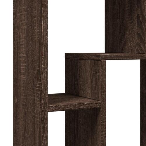 Bogreol 63x20x90 cm konstrueret træ brun egetræsfarve