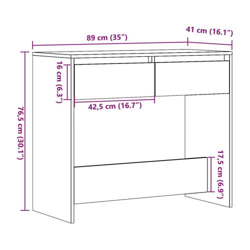 Konsolbord 89x41x76,5 cm konstrueret træ kunsteg