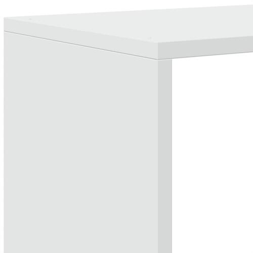 Bogreol/rumdeler 123x29x123 cm 3 niveauer konstrueret træ hvid