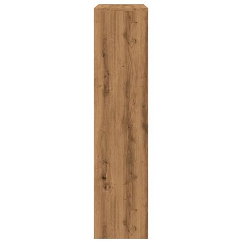 Bogreol/rumdeler 123x29x123cm 3niveauer konstrueret træ kunsteg