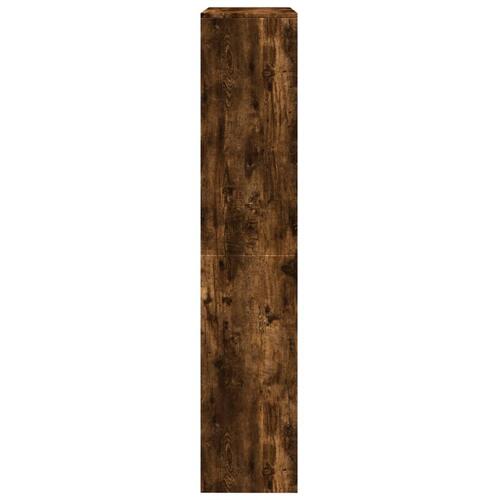 Bogreol/rumdeler 143,5x29x143,5 cm konstrueret træ røget eg