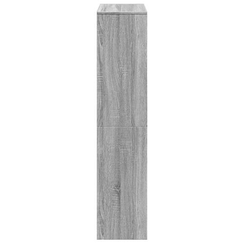 Bogreol/rumdeler 131,5x29x131,5 konstrueret træ grå sonoma-eg