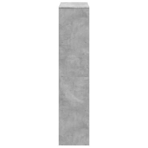 Bogreol/rumdeler 131,5x29x131,5 cm konstrueret træ betongrå