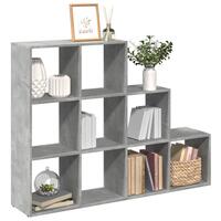 Bogreol/rumdeler 137,5x29x103,5 cm konstrueret træ betongrå