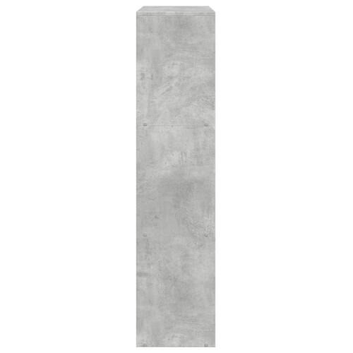 Bogreol/rumdeler 137,5x29x103,5 cm konstrueret træ betongrå