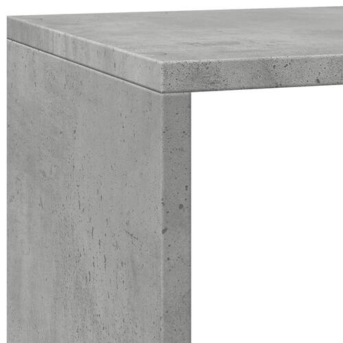 Bogreol/rumdeler 137,5x29x103,5 cm konstrueret træ betongrå
