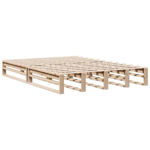 Seng med reol uden madras 140x200 cm massivt fyrretræ