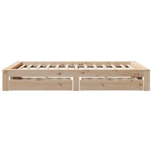 Sengeramme uden madras 120x190 cm massivt fyrretræ