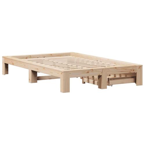 Sengeramme uden madras 120x190 cm massivt fyrretræ