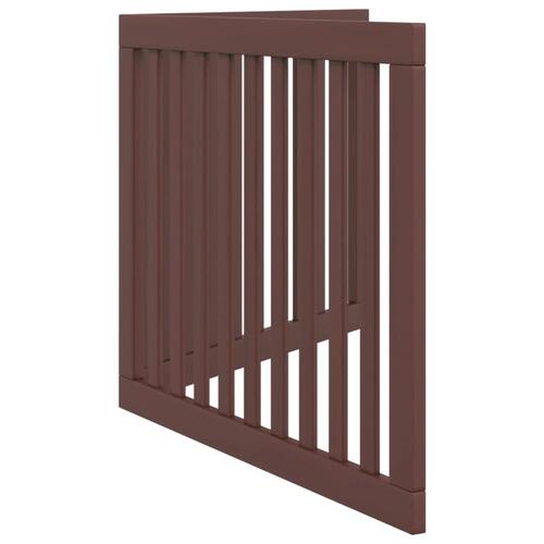 Hundelåge 2 paneler 160 cm foldbar poppeltræ brun