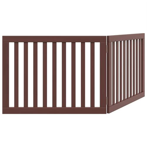Hundelåge 2 paneler 160 cm foldbar poppeltræ brun