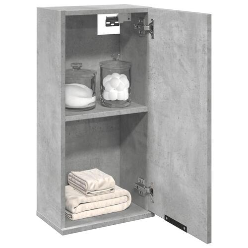 Væghængt badeværelsesskab 32x20x67 cm betongrå