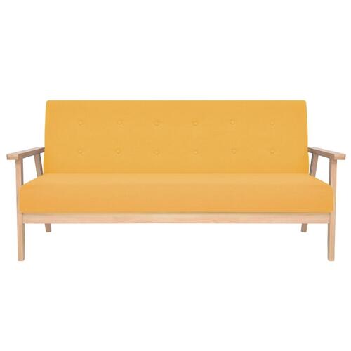 Sofasæt i 2 dele stof gul