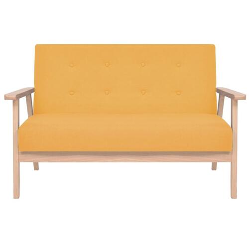 Sofasæt i 2 dele stof gul