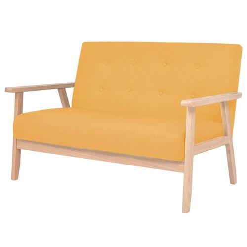 Sofasæt i 3 dele stof gul
