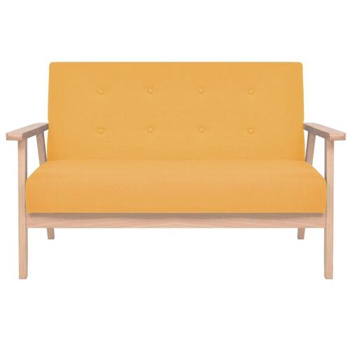 Sofasæt i 3 dele stof gul