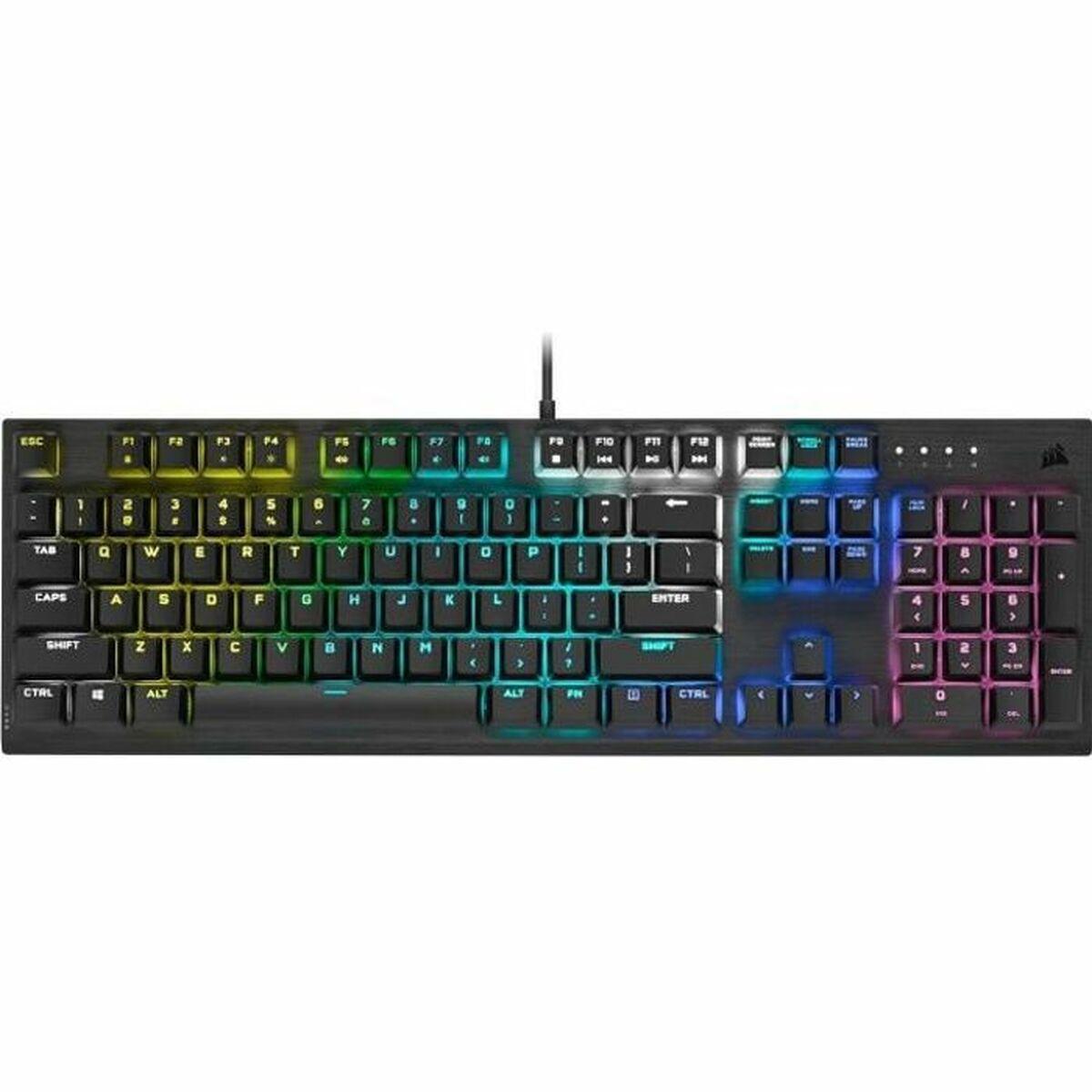 Tastatur Corsair Sort Fransk QWERTY