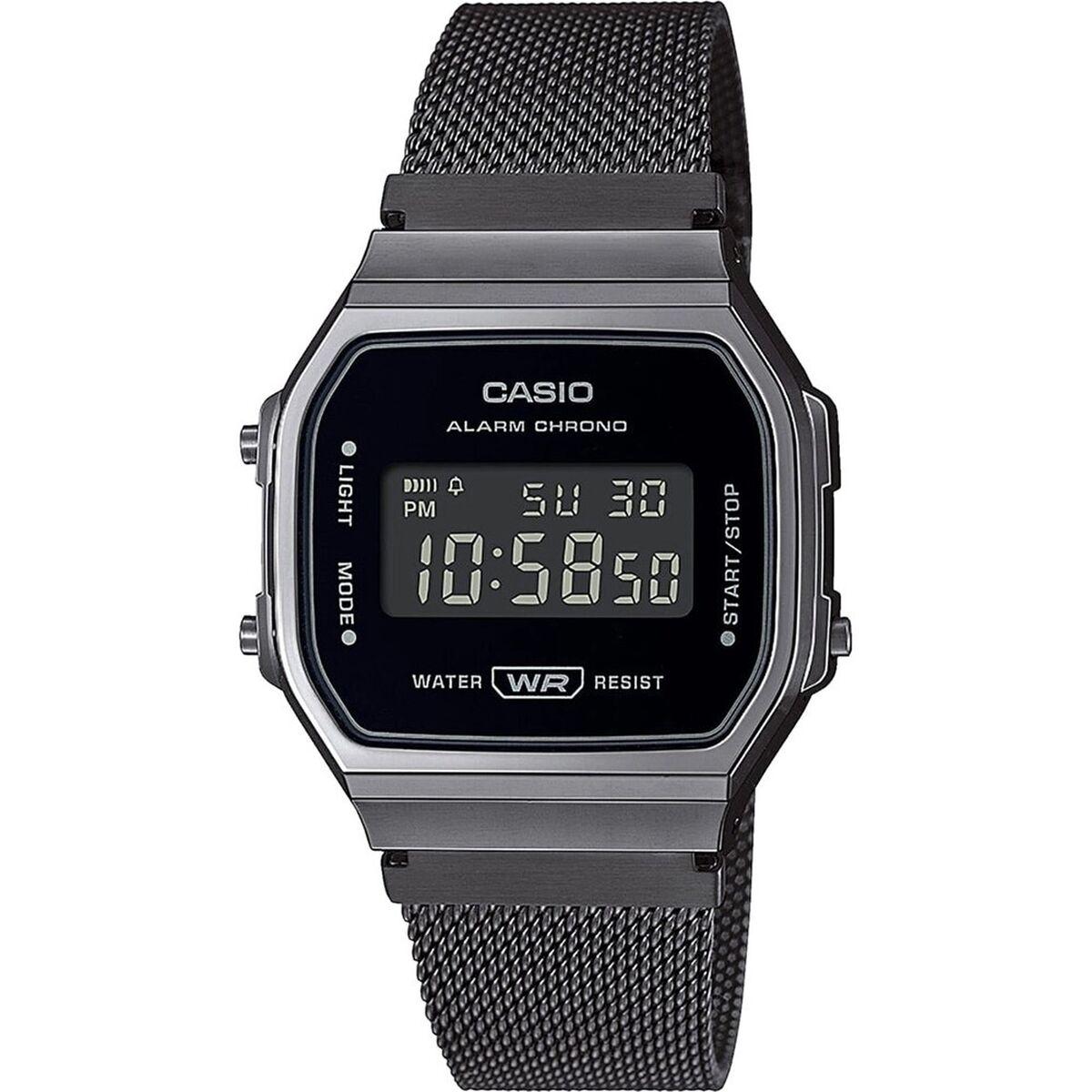 Casio unisex armbåndsur A168WEMB-1BEF - sort, digital (Ø 36 mm)