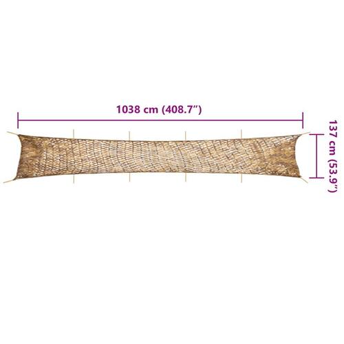 Camouflagenet 844x142 cm med opbevaringspose sandfarvet