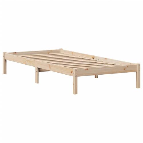 Seng med reol uden madras 100x200 cm massivt fyrretræ
