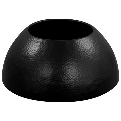 Sofabord hamret aluminium 70 x 30 cm sort