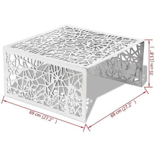 Sofabord geometriske udskæringer aluminium