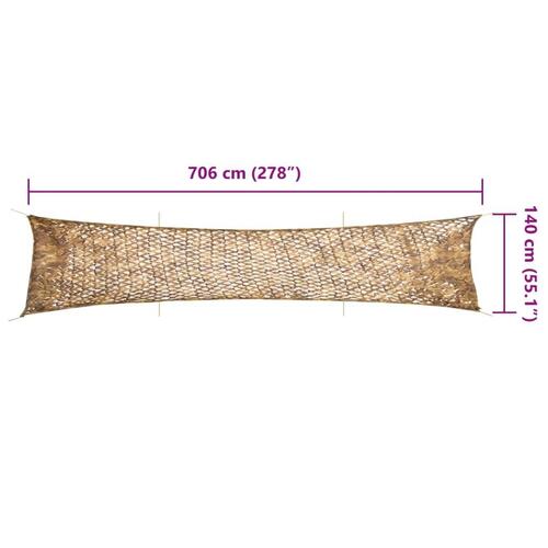 Camouflagenet 706x140 cm med opbevaringspose sandfarvet