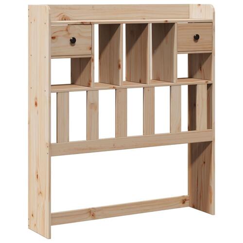 Seng med reol uden madras 90x190 cm massivt fyrretræ