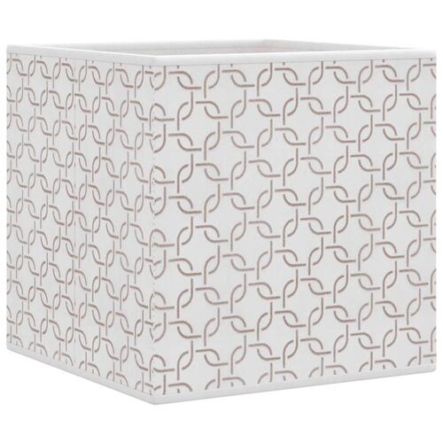 Opbevaringskasser 10 stk. 32x32x32 cm foldbare stof cremefarvet