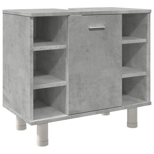 Badeværelsesskab 60x32x53,5 cm konstrueret træ betongrå