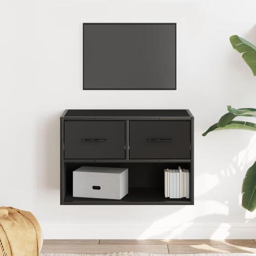 Tv-bord 60x31x39,5 cm konstrueret træ og metal sort
