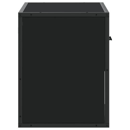 Tv-bord 60x31x39,5 cm konstrueret træ og metal sort