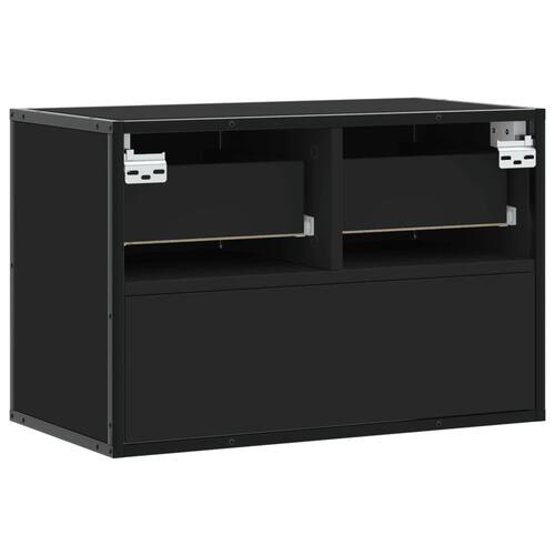 Tv-bord 60x31x39,5 cm konstrueret træ og metal sort