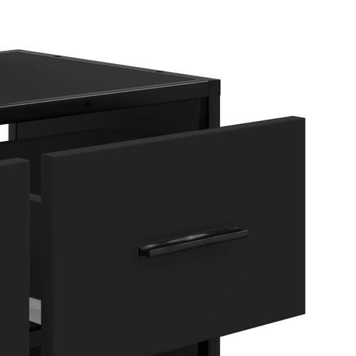 Tv-bord 60x31x39,5 cm konstrueret træ og metal sort