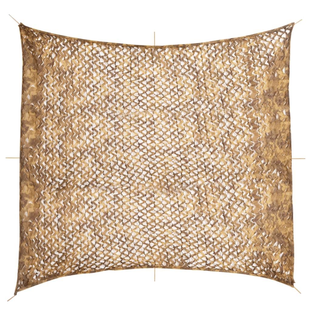 Camouflagenet 521 × 493 cm med opbevaringspose - sandfarvet billede