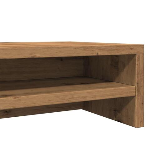 Skærmstander 100x24x13 cm konstrueret træ kunsteg